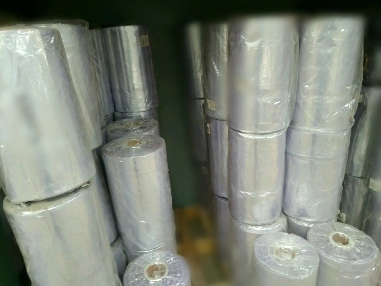 Shrink film rolls in the Multi Shrink Plast warehouse